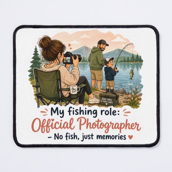 Item preview, Fishing Mom Official Photographer Sticker designed and sold by Podartfulpress.