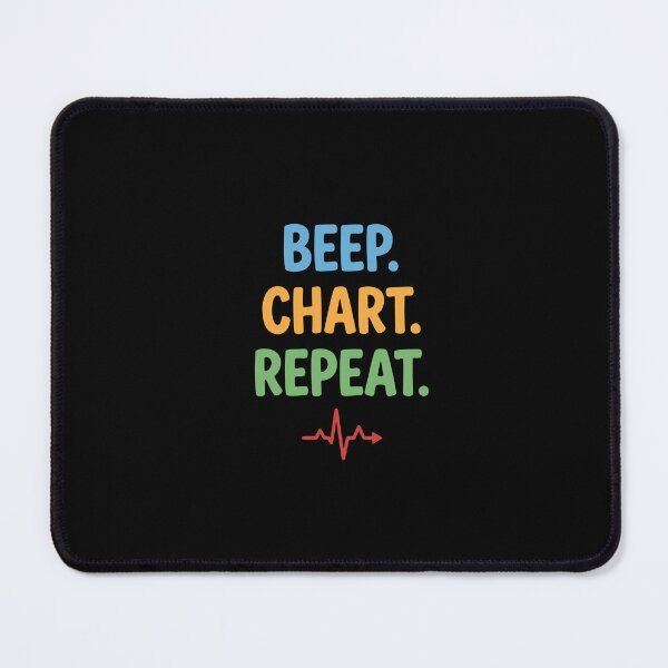 Item preview, Beep Chart Repeat ICU Nurse Gift Medical Apparel Design designed and sold by Dantin.