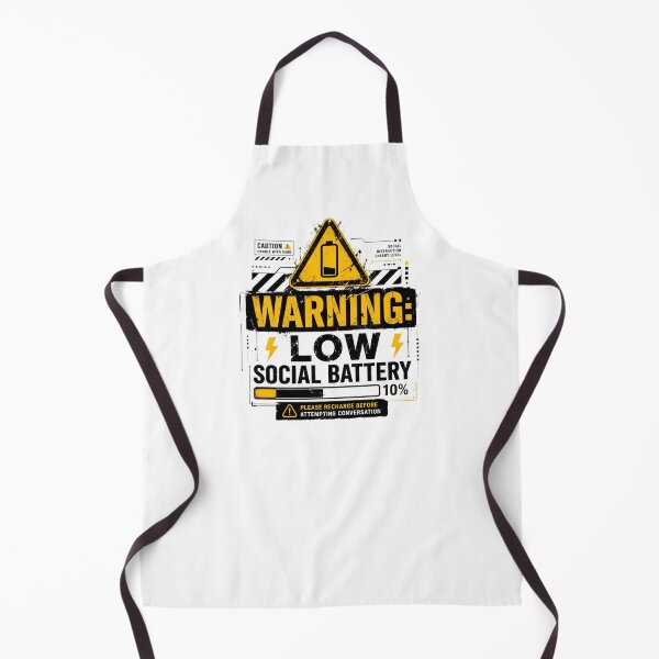 Item preview, Warning Low Social Battery Funny T-Shirt Introvert Humor Industrial Design designed and sold by fadouades.