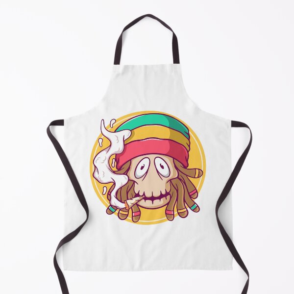 Artikelvorschau, Cartoon-Rasta-Schädel mit Dreadlocks und Joint entworfen und verkauft von ringgokliya.
