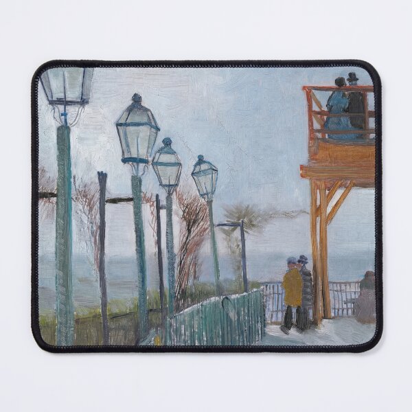 Item preview, Terrace and Observation Deck at the Moulin De Blute Fin by Vincent van Gogh: Coastal Cityscape Poster designed and sold by artofuniverse.