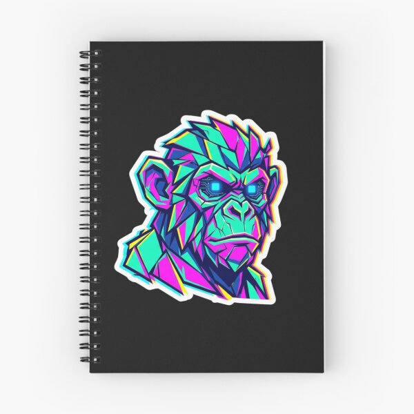 Item preview, Cyberpunk Gorilla with LED Eyes – Techno-Ape Art for Sci-Fi Fans designed and sold by bsbd-action.