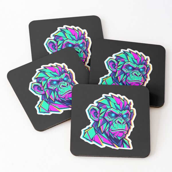 Item preview, Cyberpunk Gorilla with LED Eyes – Techno-Ape Art for Sci-Fi Fans designed and sold by bsbd-action.