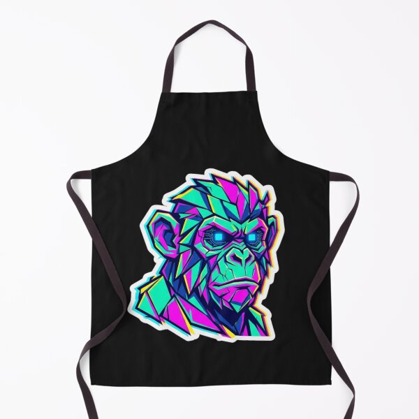 Item preview, Cyberpunk Gorilla with LED Eyes – Techno-Ape Art for Sci-Fi Fans designed and sold by bsbd-action.