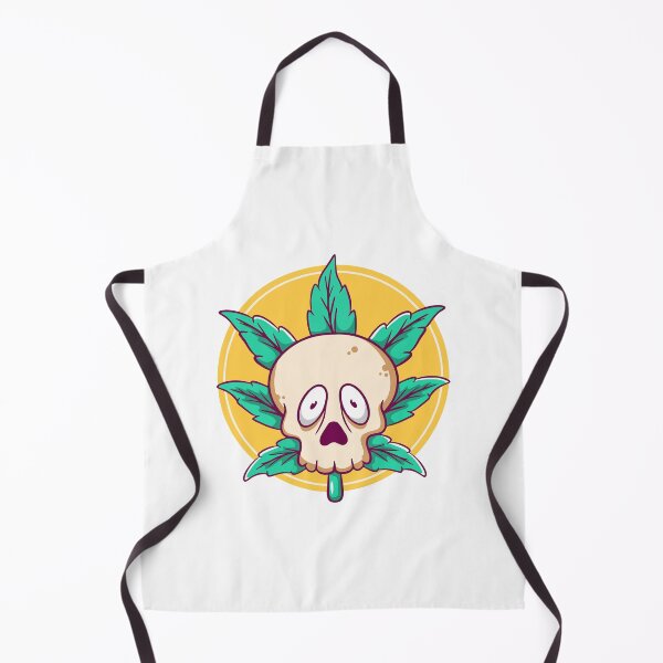 Item preview, Cannabis Weed Leaf Skull Cartoon Illustration designed and sold by ringgokliya.