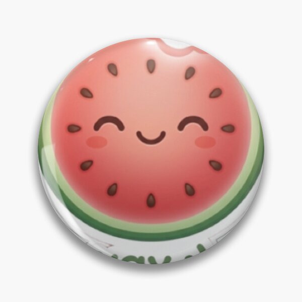 Item preview, Watermelon “Yay :)” Kawaii Sticker – Happy Cute Minimal Aesthetic designed and sold by Dakochaaan.