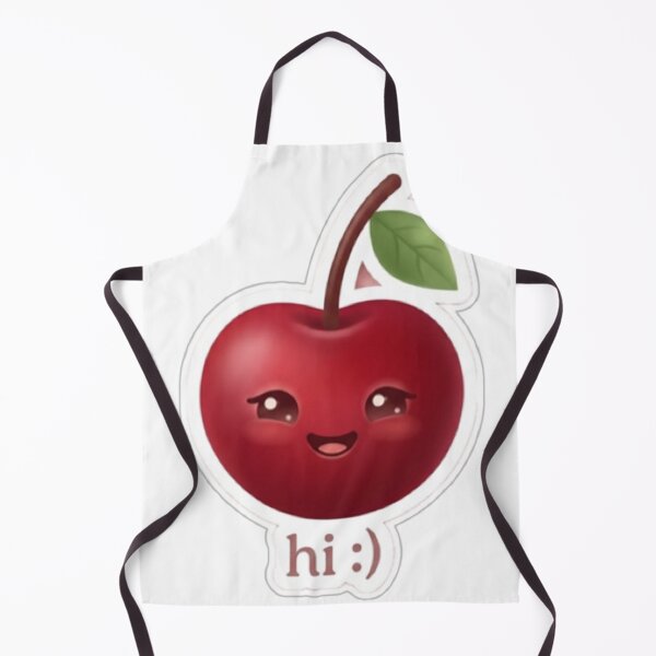 Item preview, Cherry “Hi :)” Kawaii Sticker – Cute Friendly Minimal Aesthetic designed and sold by Dakochaaan.