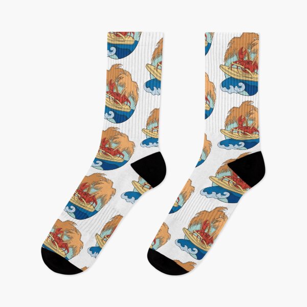 Item preview, Crab surfer with flip flops on wave designed and sold by RizikCat.