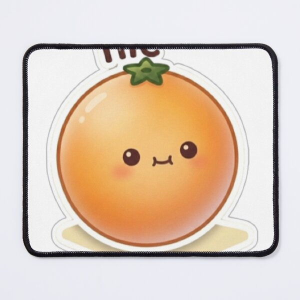 Item preview, Orange “Nic.” Kawaii Sticker – Minimal Chill Reaction Aesthetic designed and sold by Dakochaaan.