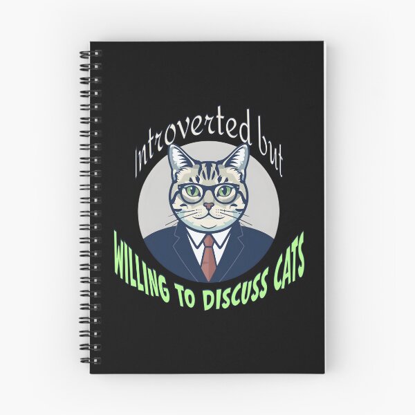 Item preview, Introverted but Willing to Discuss Cats – Funny Cat Lover Design designed and sold by TestudoDesign.