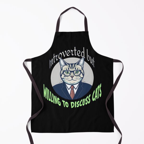 Item preview, Introverted but Willing to Discuss Cats – Funny Cat Lover Design designed and sold by TestudoDesign.