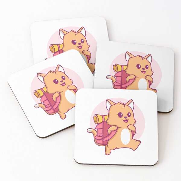 Item preview, Cute Hiking Cat with Backpack and Map designed and sold by ringgokliya.