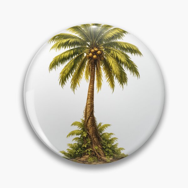 Item preview, Realistic Tropical Palm Tree Botanical Illustration designed and sold by ExoticWave.