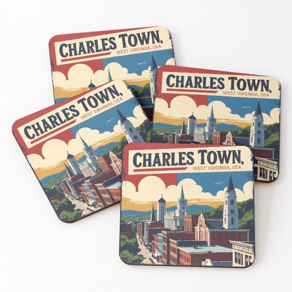 Item preview, Charlestown West Virginia 1950s USA Vintage Travel Tourism designed and sold by TravelersGems.