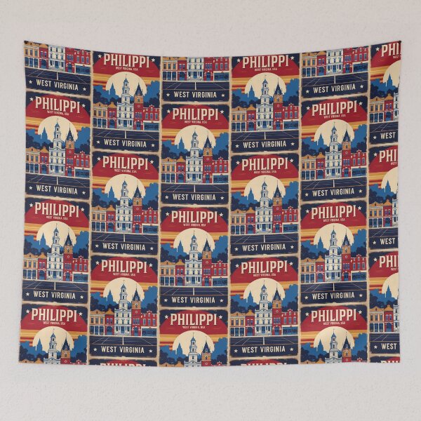 Item preview, Philippi West Virginia 1950s USA Vintage Travel Tourism designed and sold by TravelersGems.