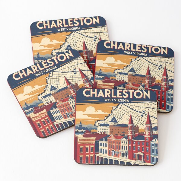 Item preview, Charleston West Virginia 1950s USA Vintage Travel Tourism designed and sold by TravelersGems.