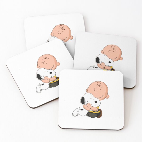 Item preview, Charlie Brown and Snoopy Warm Hug Illustration designed and sold by ringgokliya.