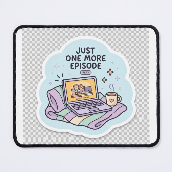 Item preview, Just One More Episode Cozy Binge Watching Pastel Sticker designed and sold by R & K Fashions.