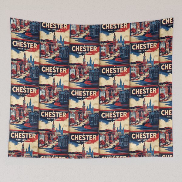Item preview, Chester West Virginia 1950s USA Vintage Travel Tourism designed and sold by TravelersGems.