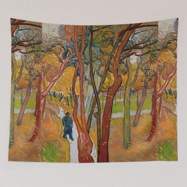 Item preview, The Garden of Saint Pauls Hospital the Fall of the Leaves by Vincent van Gogh: Autumn Park Poster designed and sold by artofuniverse.