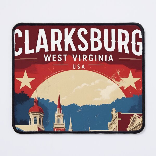 Item preview, Clarksburg West Virginia 1950s USA Vintage Travel Tourism designed and sold by TravelersGems.