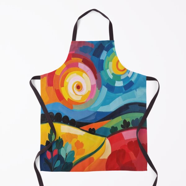 Item preview, Celestial Harmony – Colorful landscape with dual suns & stylized nature vibes designed and sold by FotoworldEdel.