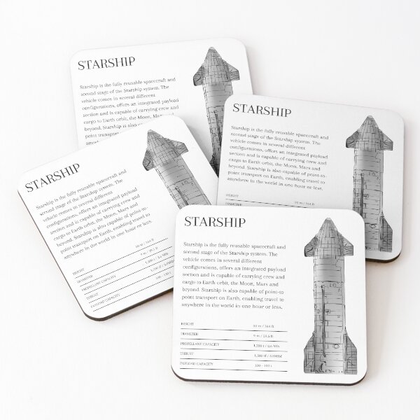 Item preview, SpaceX Starship with Information designed and sold by Digitaload.