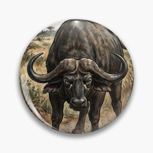 Item preview, Majestic Cape Buffalo Traversing African Savanna designed and sold by RubisLeaf.