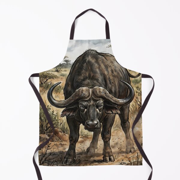 Item preview, Majestic Cape Buffalo Traversing African Savanna designed and sold by RubisLeaf.