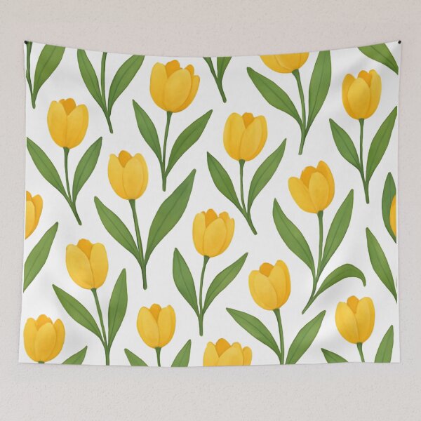 Item preview, Yellow tulip pattern designed and sold by uunaa.