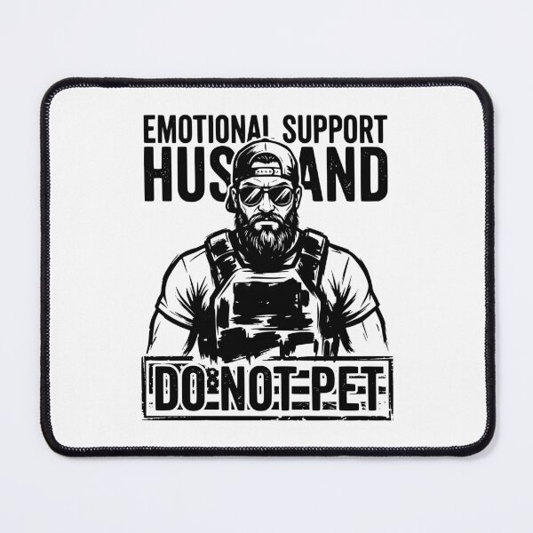 Item preview, Emotional Support Husband Do Not Pet design, Funny Husband Humor Gift, Sarcastic Marriage Graphic Tee designed and sold by AsturShop.