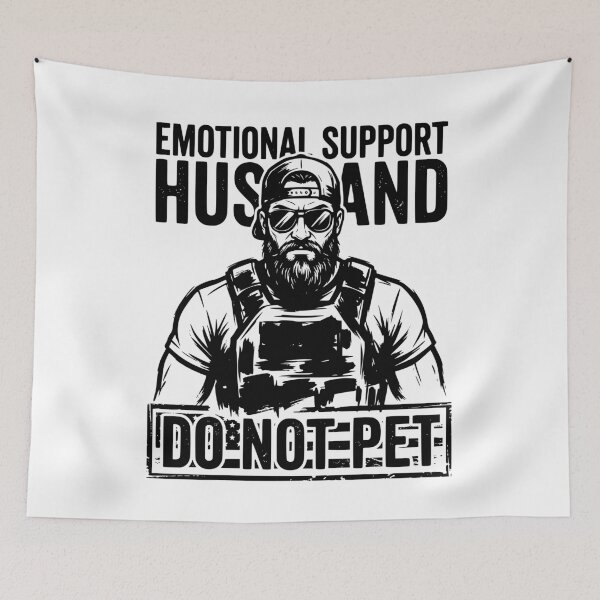 Item preview, Emotional Support Husband Do Not Pet design, Funny Husband Humor Gift, Sarcastic Marriage Graphic Tee designed and sold by AsturShop.