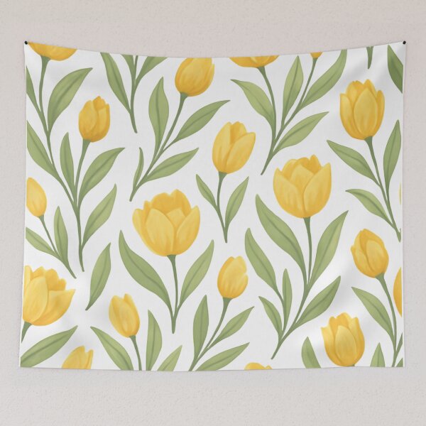 Item preview, Yellow tulip pattern designed and sold by uunaa.