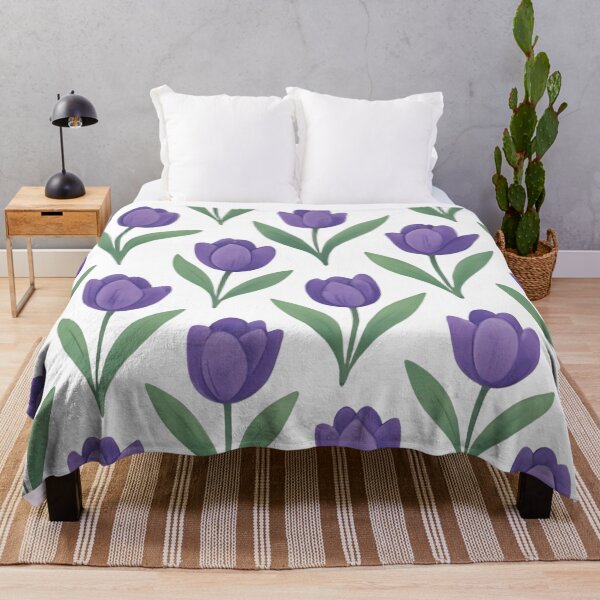 Item preview, Purple tulip pattern designed and sold by uunaa.
