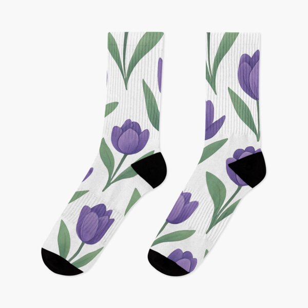 Item preview, Purple tulip pattern designed and sold by uunaa.