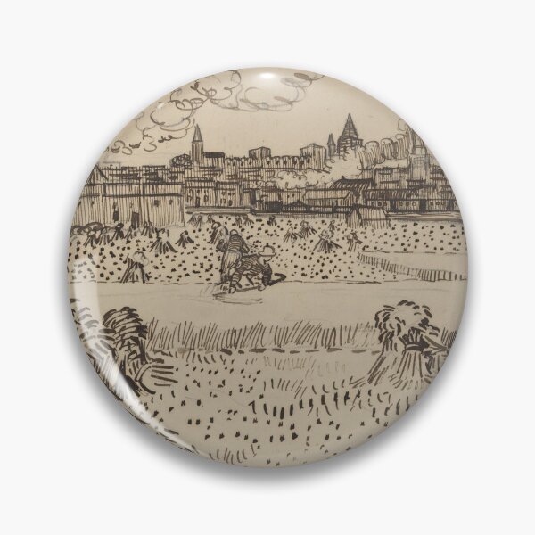 Item preview, The Harvest by Vincent van Gogh: Post Impressionist Field Drawing Poster designed and sold by artofuniverse.
