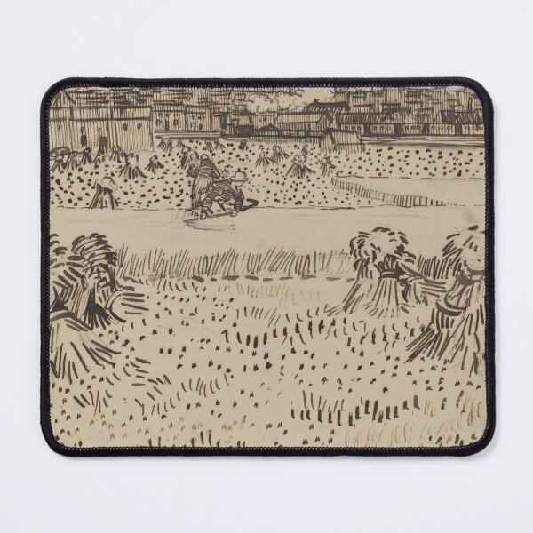 Item preview, The Harvest by Vincent van Gogh: Post Impressionist Field Drawing Poster designed and sold by artofuniverse.