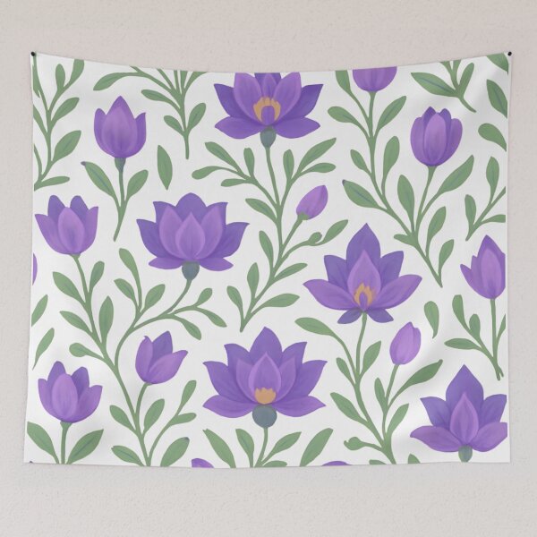 Item preview,  Purple lotus pattern designed and sold by uunaa.