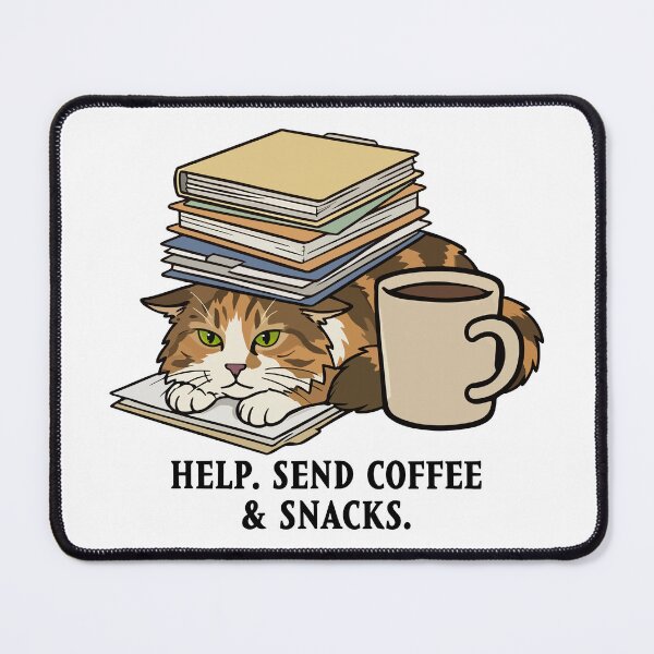 Item preview, Crisis Cat: Help. Send Coffee & Snacks. Retro Comic Style. 猫 designed and sold by MalisoStickers.
