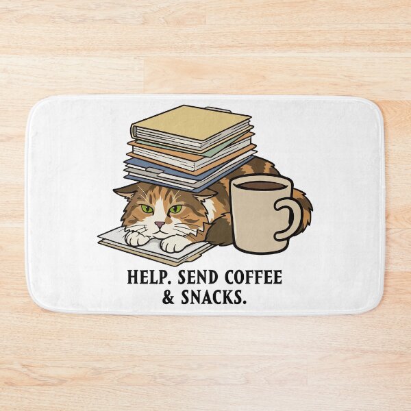 Item preview, Crisis Cat: Help. Send Coffee & Snacks. Retro Comic Style. 猫 designed and sold by MalisoStickers.