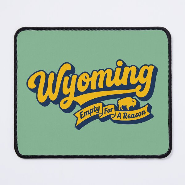 Item preview, Wyoming Empty For A Reason Retro Fat Script Bison Vintage Americana Art designed and sold by Cozy-Old-Pub.