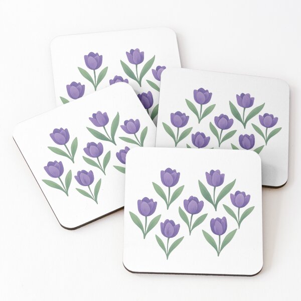 Item preview, Purple tulip flower watercolor designed and sold by uunaa.