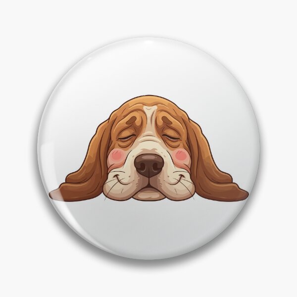 Item preview, Current Mood Floppy Funny Basset Hound Face designed and sold by Petzzz.