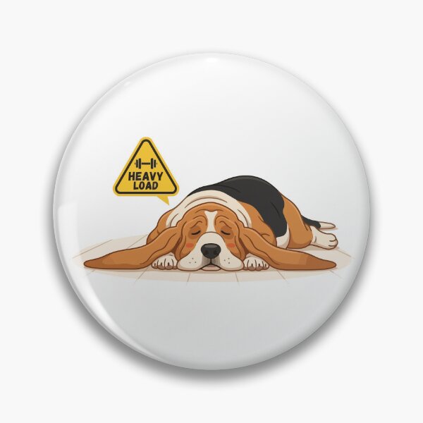 Item preview, Gravity Warning Heavy Load Basset Hound designed and sold by Petzzz.