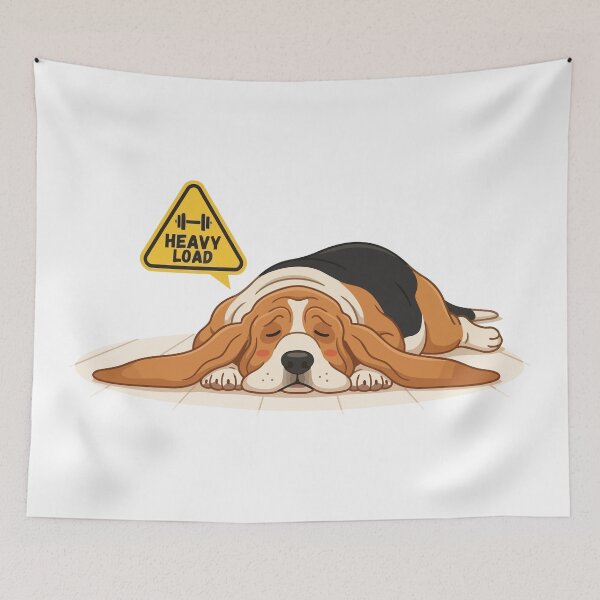 Item preview, Gravity Warning Heavy Load Basset Hound designed and sold by Petzzz.