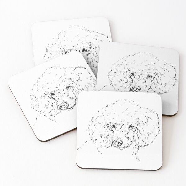 Item preview, Poodle Dog Drawing | Poodle Dog Lover Gift | Cute Dog Line Art Print designed and sold by ArtofDogsbySeb.