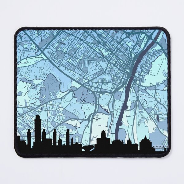Item preview, Albany New York Skyline Map designed and sold by ArtPrints.