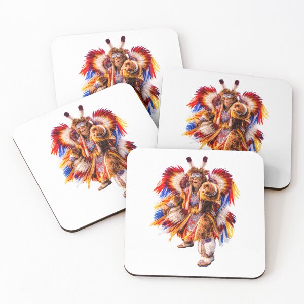 Item preview, Bigfoot in festival powwow regalia  designed and sold by NativeGraffix.