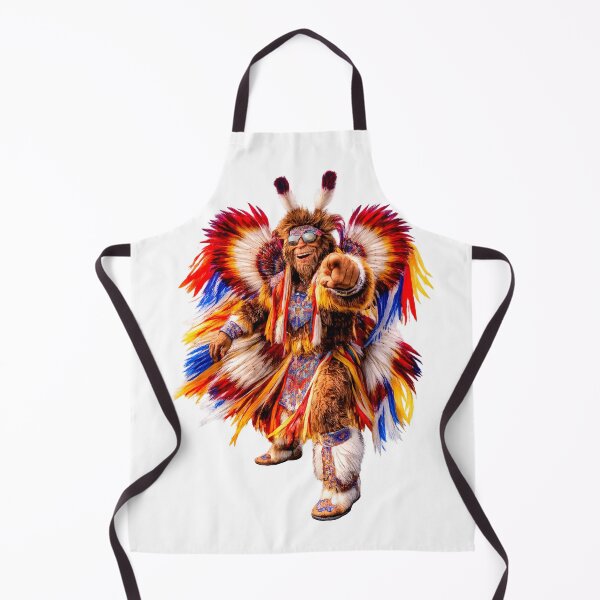 Item preview, Bigfoot in festival powwow regalia  designed and sold by NativeGraffix.
