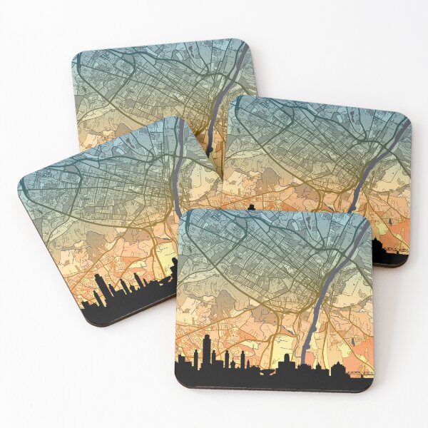 Item preview, Albany New York Skyline Map designed and sold by ArtPrints.